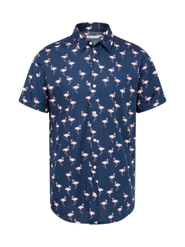 JACK & JONES JACK & JONES Риза 'SUNSHADE'  нейви синьо / светлорозово