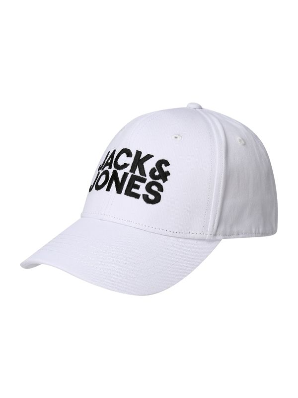 JACK & JONES JACK & JONES Шапка с козирка 'GALL'  черно / бяло