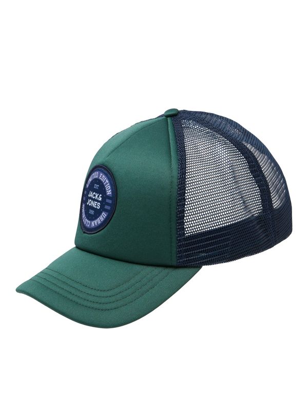 JACK & JONES JACK & JONES Шапка с козирка 'MILES'  морскосиньо / тъмнозелено / бяло