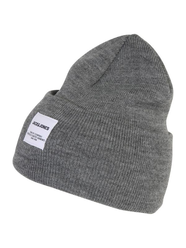 JACK & JONES JACK & JONES Шапка  сиво / бяло