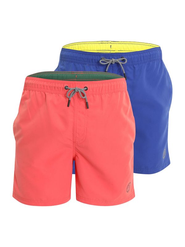 JACK & JONES JACK & JONES Шорти за плуване 'FIJI'  синьо / жълто / сиво / корал