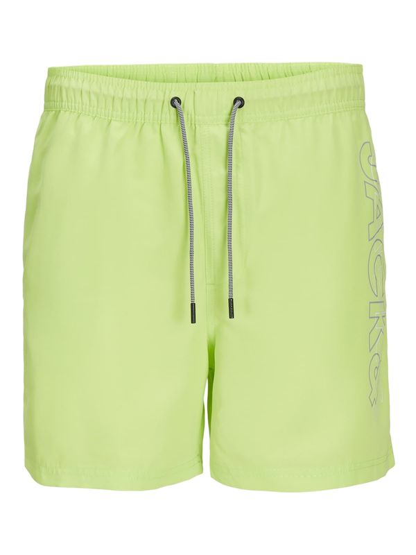 JACK & JONES JACK & JONES Шорти за плуване 'FIJI'  сиво / светлозелено / бяло