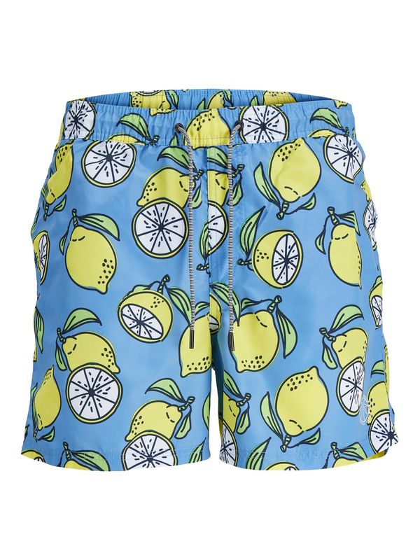 JACK & JONES JACK & JONES Шорти за плуване 'FIJI SWIM'  светлосиньо / жълто / светлозелено / бяло