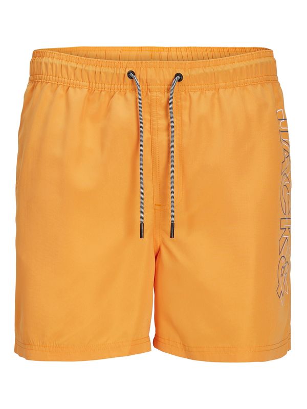 JACK & JONES JACK & JONES Шорти за плуване 'FIJI'  тъмносиньо / мандарина / бяло