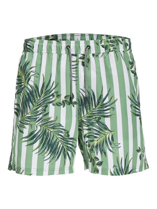 JACK & JONES JACK & JONES Шорти за плуване 'FIJI'  зелено / светлозелено / тъмнозелено / бяло