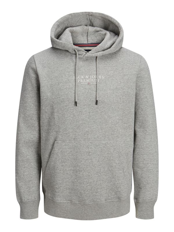 JACK & JONES JACK & JONES Суичър 'Archie'  сив меланж / бяло