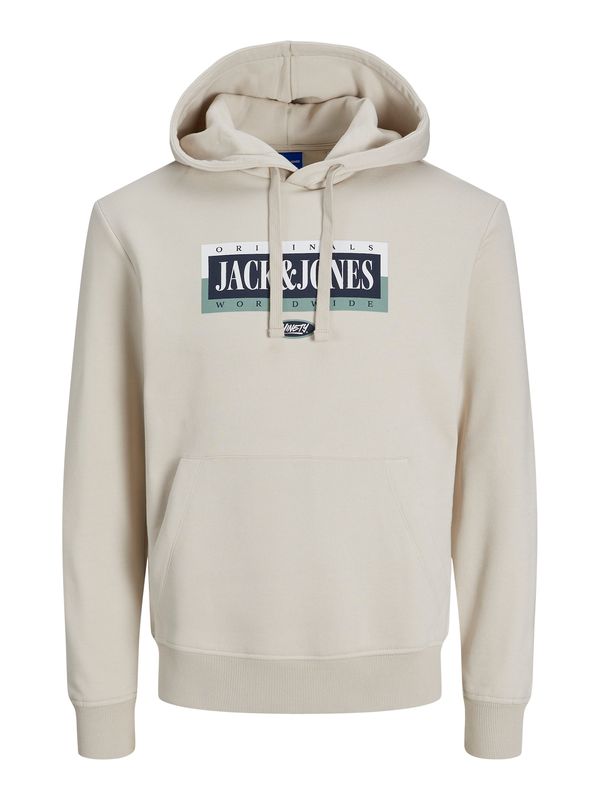 JACK & JONES JACK & JONES Суичър 'Cobin'  бежово / петрол / черно / бяло