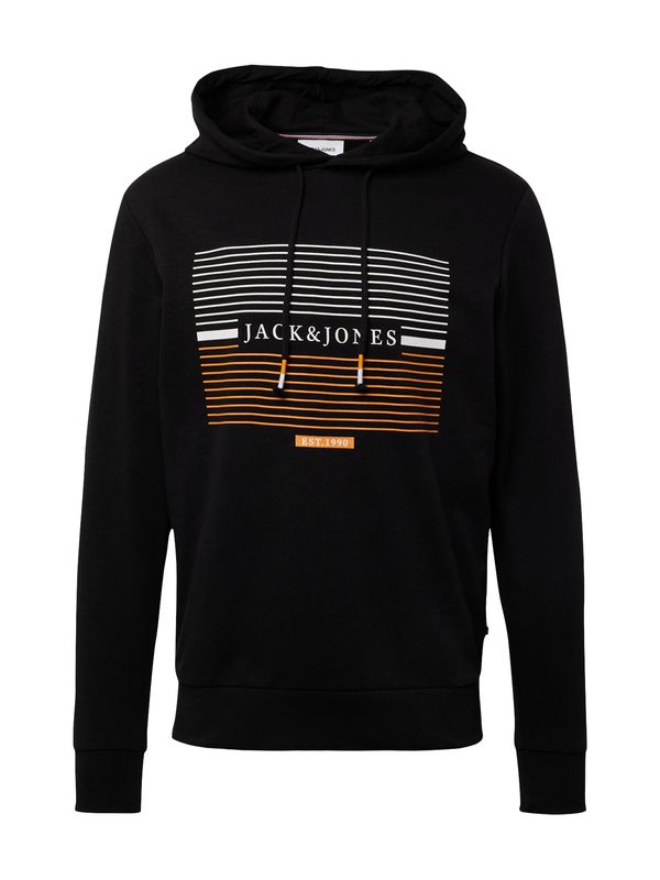 JACK & JONES JACK & JONES Суичър 'CYRUS'  оранжево / черно / бяло