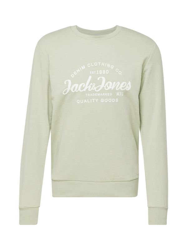 JACK & JONES JACK & JONES Суичър 'FOREST'  пастелно зелено / естествено бяло