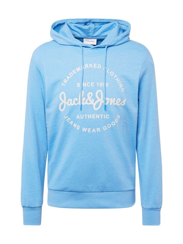 JACK & JONES JACK & JONES Суичър 'FOREST'  светлосиньо / бяло