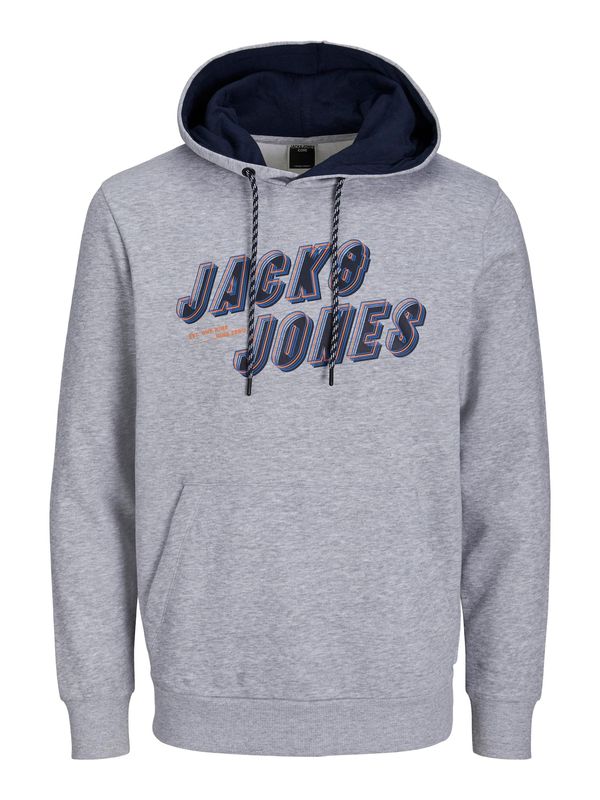 JACK & JONES JACK & JONES Суичър 'Friday'  нейви синьо / сив меланж / оранжево / черно