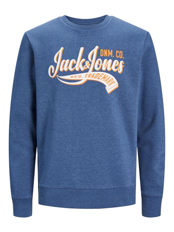 JACK & JONES JACK & JONES Суичър  гълъбово синьо / оранжево / бяло