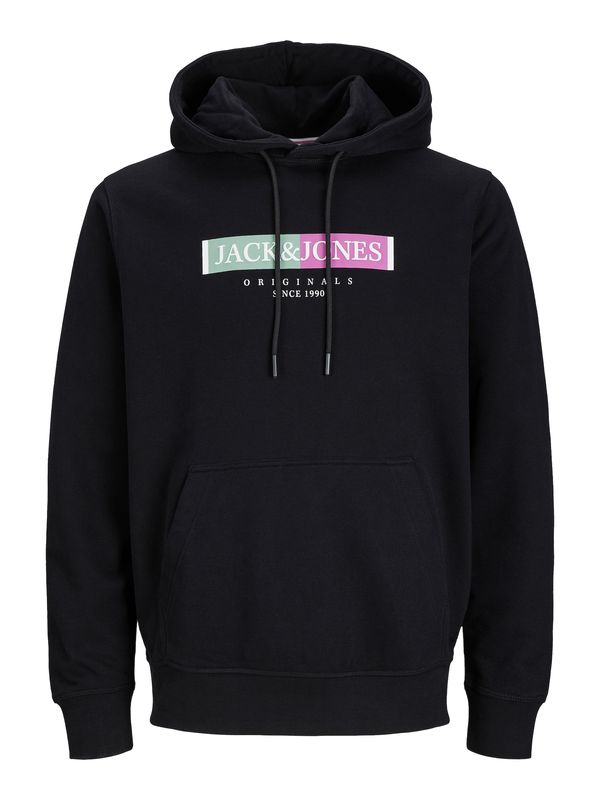 JACK & JONES JACK & JONES Суичър 'Lafayette'  зелено / розово / черно / бяло