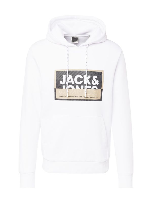 JACK & JONES JACK & JONES Суичър 'Logan'  бежово / черно / бяло