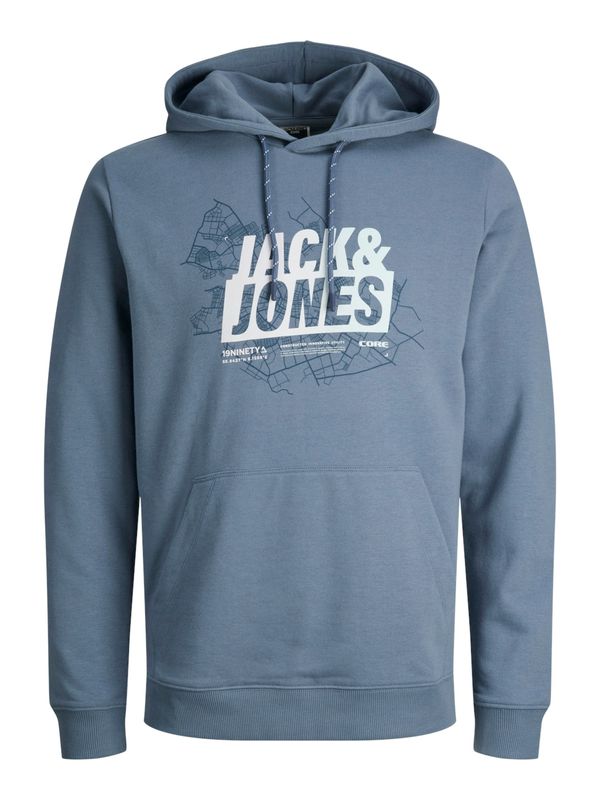 JACK & JONES JACK & JONES Суичър 'Map Summer'  морскосиньо / мръсно бяло