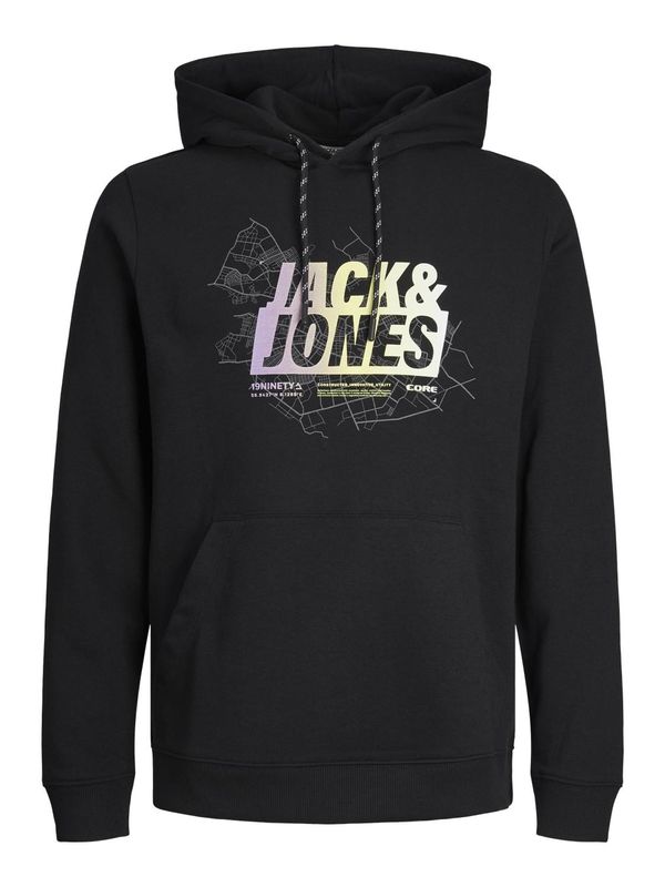 JACK & JONES JACK & JONES Суичър 'Map Summer'  светложълто / светлолилаво / черно