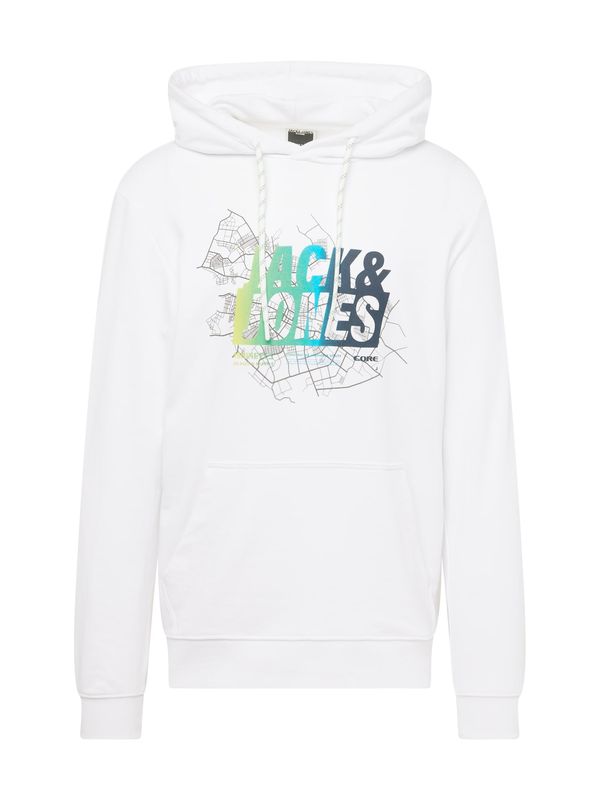 JACK & JONES JACK & JONES Суичър 'Map Summer'  тюркоазен / нощно синьо / лимон / бяло