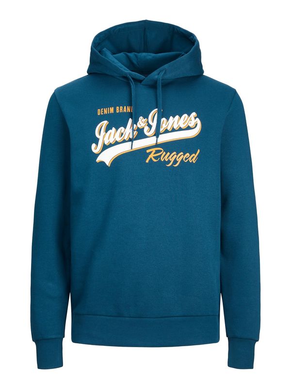 JACK & JONES JACK & JONES Суичър  морскосиньо / оранжево / бяло