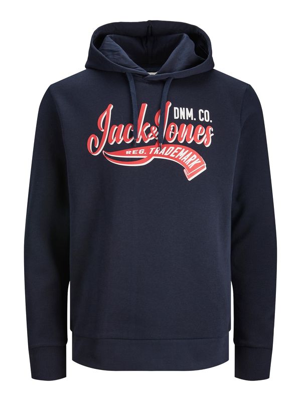 JACK & JONES JACK & JONES Суичър  нейви синьо / червено / бяло
