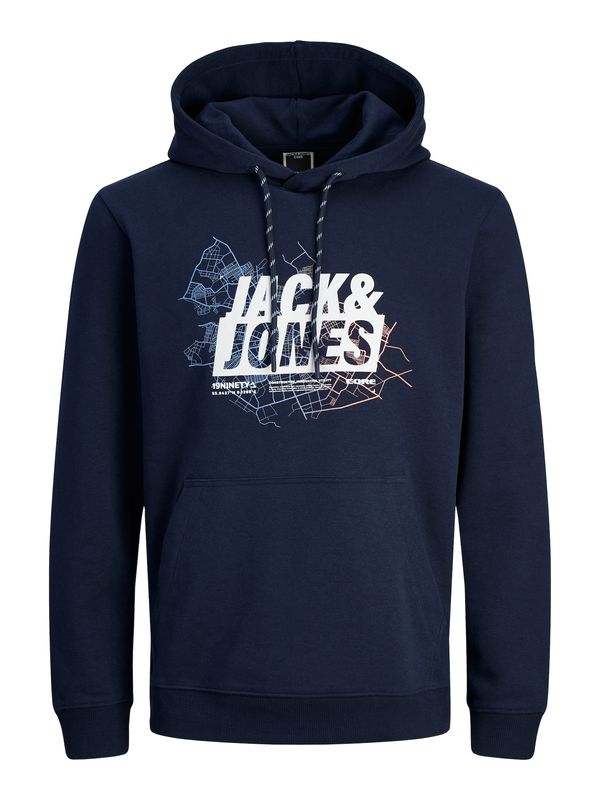 JACK & JONES JACK & JONES Суичър  нейви синьо / лилав / черно / бяло