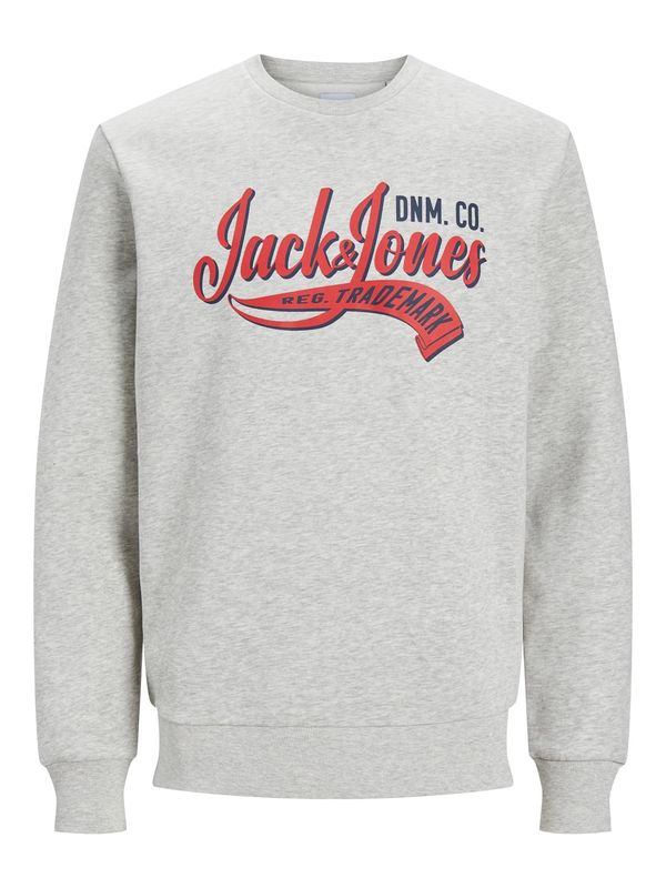 JACK & JONES JACK & JONES Суичър  нейви синьо / светлосиво / алено