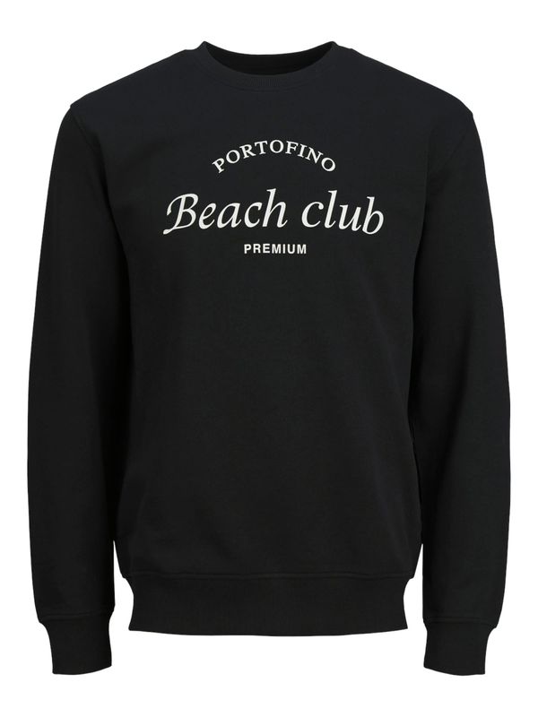 JACK & JONES JACK & JONES Суичър 'Ocean Club'  черно / бяло