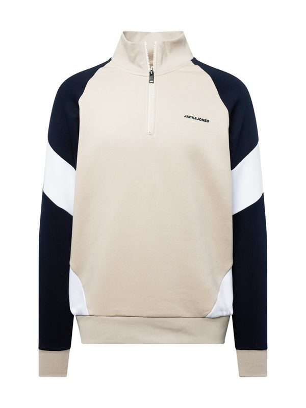 JACK & JONES JACK & JONES Суичър 'PARKER'  бежово / черно / бяло