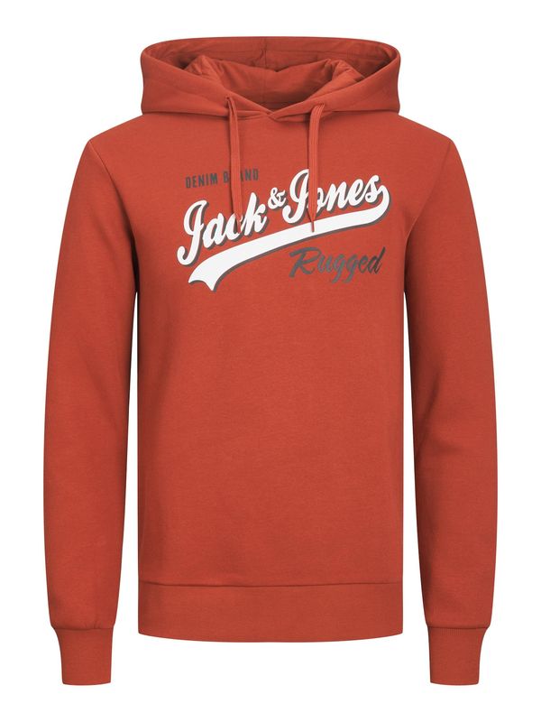 JACK & JONES JACK & JONES Суичър  ръждиво червено / черно / бяло