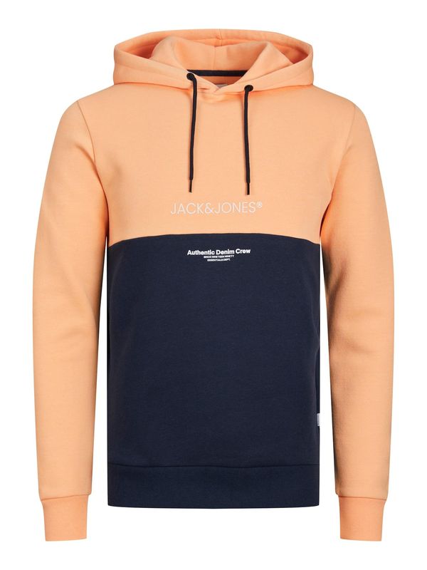 JACK & JONES JACK & JONES Суичър 'Ryder'  нейви синьо / кайсия / черно / бяло