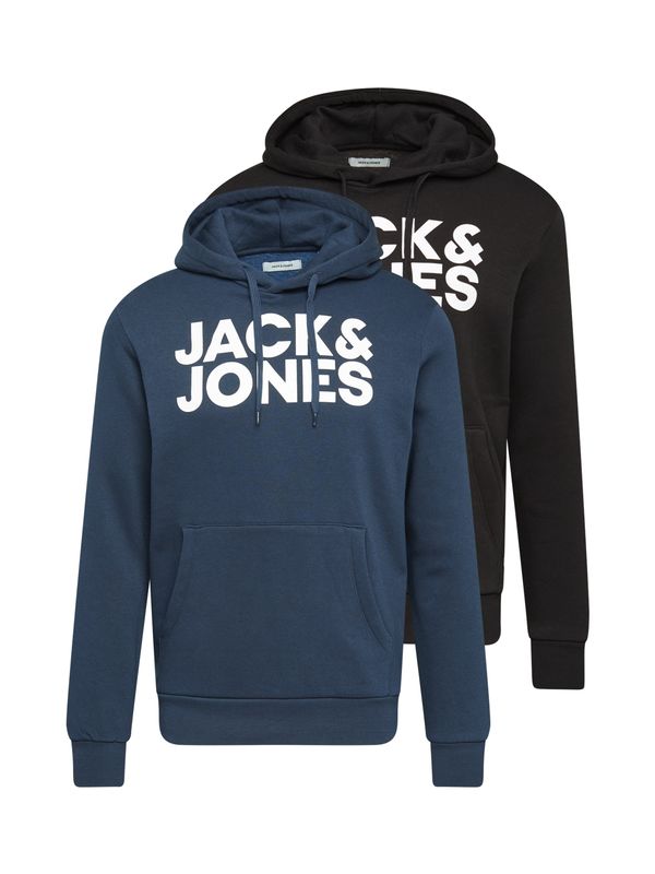 JACK & JONES JACK & JONES Суичър  синьо / черно / бяло