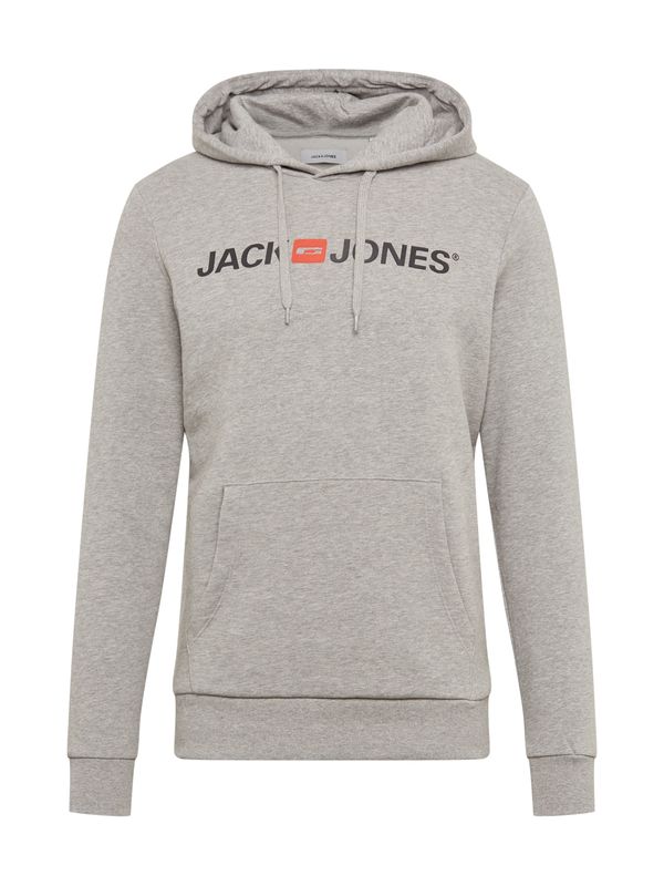 JACK & JONES JACK & JONES Суичър  сив меланж / оранжево / черно
