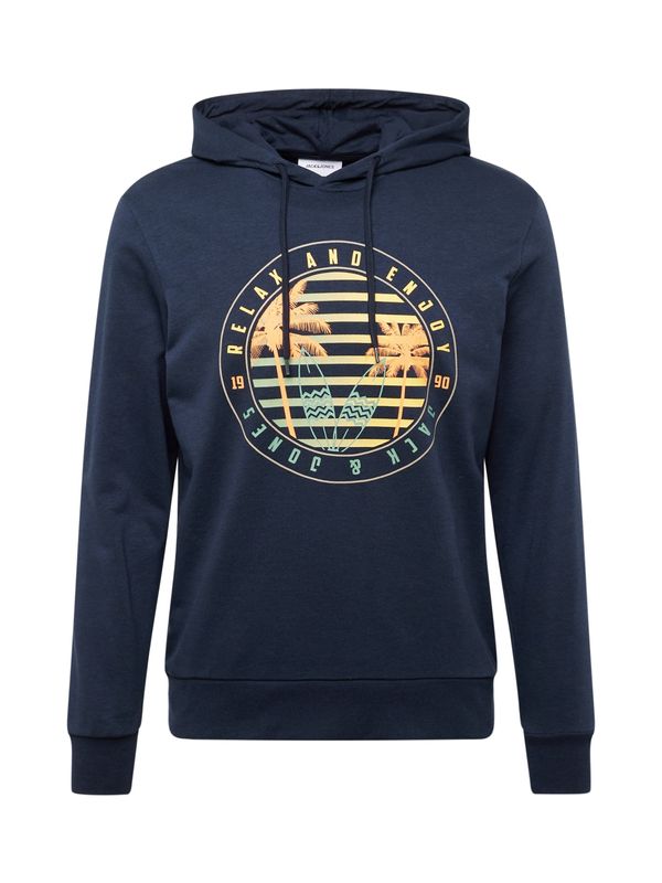 JACK & JONES JACK & JONES Суичър 'SUMMER VIBE'  нейви синьо / жълто