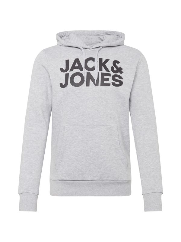 JACK & JONES JACK & JONES Суичър  светлосиво / черно