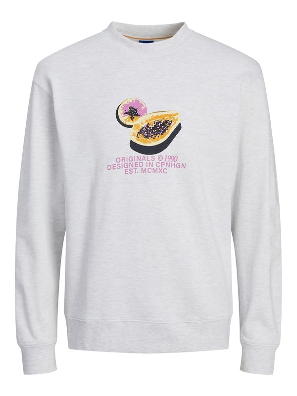 JACK & JONES JACK & JONES Суичър 'Tampa'  пастелно жълто / оранжево / черно / бял меланж