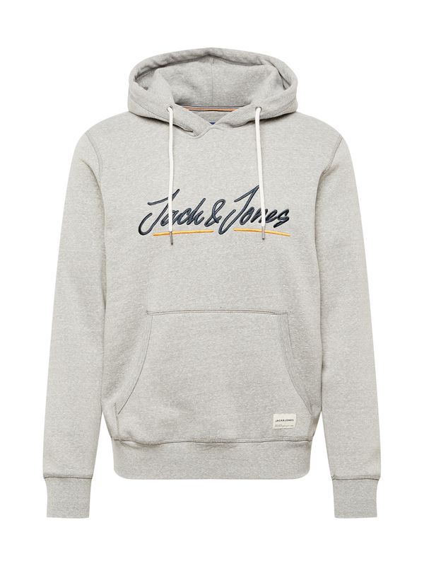 JACK & JONES JACK & JONES Суичър 'Tons'  нейви синьо / сив меланж / светлооранжево / бяло