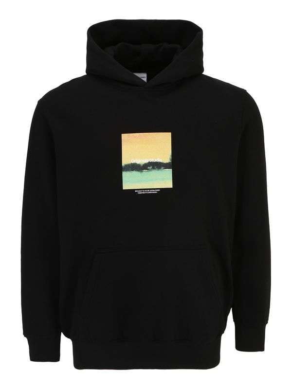 JACK & JONES JACK & JONES Суичър 'VESTERBRO AQUA'  пастелно синьо / пастелно оранжево / черно