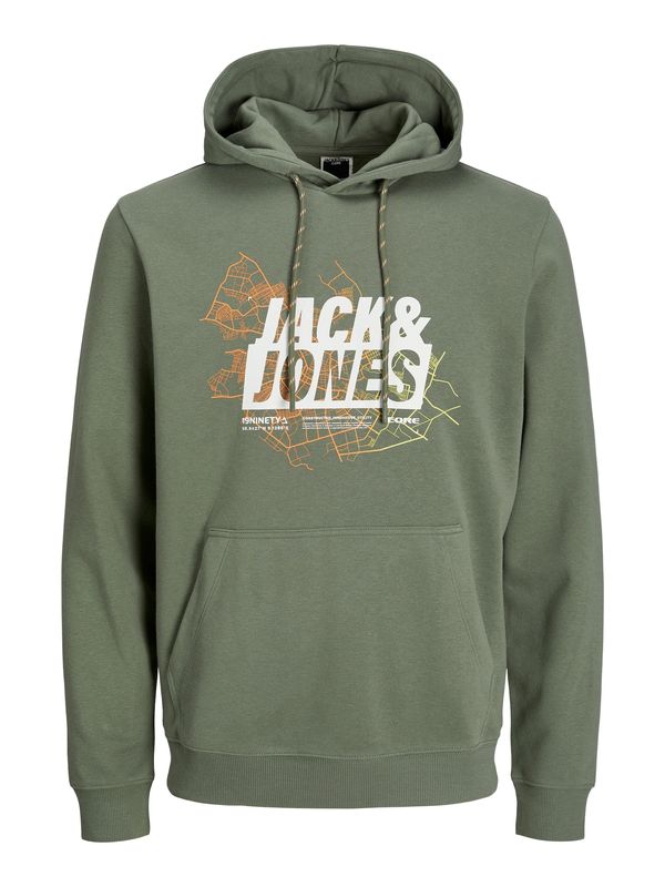 JACK & JONES JACK & JONES Суичър  жълто / зелено / оранжево / бяло