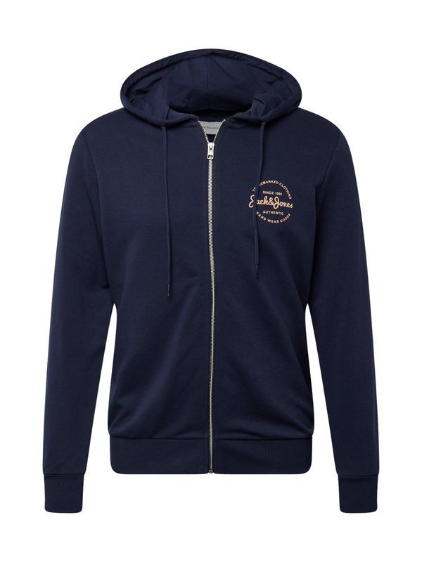 JACK & JONES JACK & JONES Суичъри с качулка 'FOREST'  бежово / нейви синьо