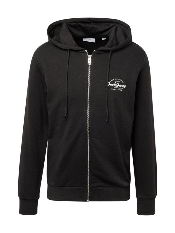 JACK & JONES JACK & JONES Суичъри с качулка 'FOREST'  черно / бяло