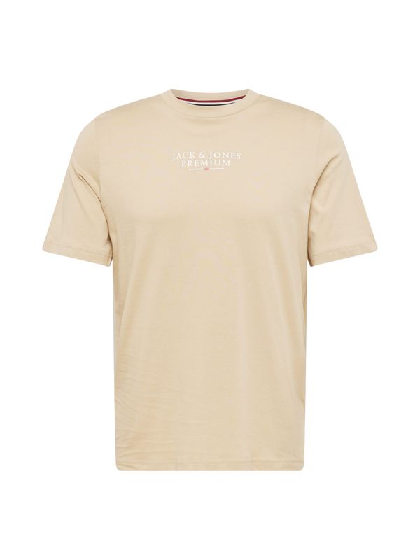 JACK & JONES JACK & JONES Тениска 'ARCHIE'  бежово / бяло