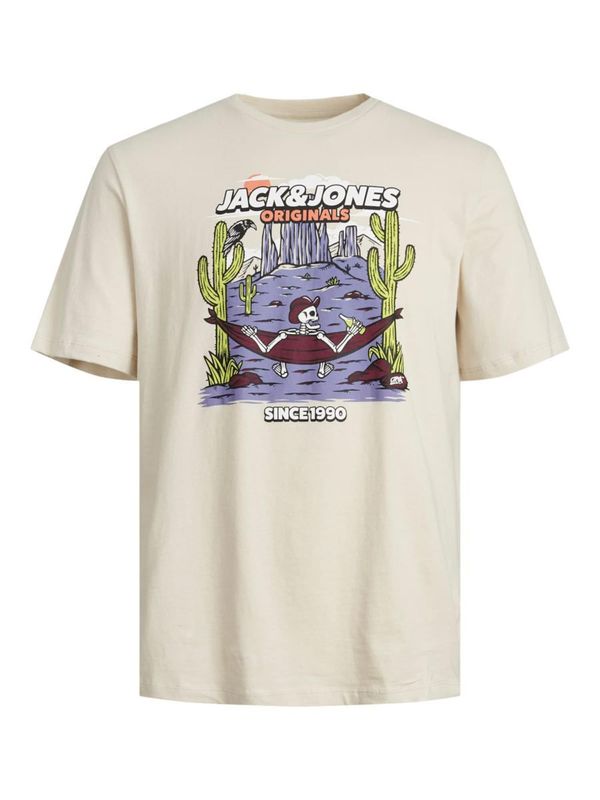 JACK & JONES JACK & JONES Тениска  бежово / пъстро