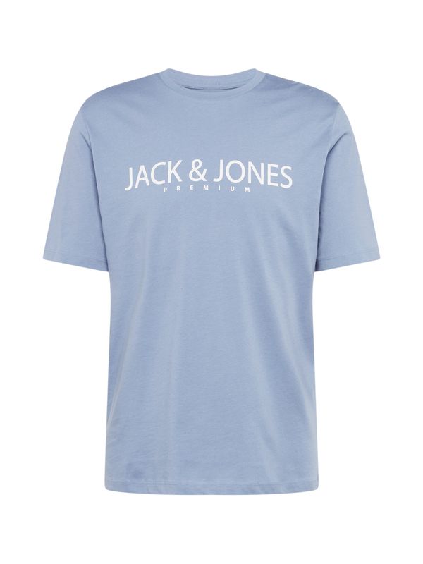 JACK & JONES JACK & JONES Тениска 'Bla Jack'  светлосиньо / бяло