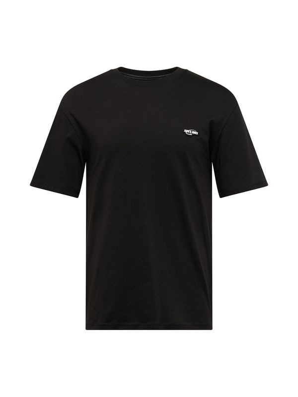 JACK & JONES JACK & JONES Тениска 'BLACK'  черно / мръсно бяло