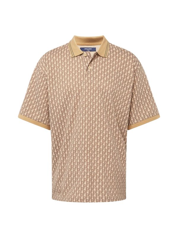 JACK & JONES JACK & JONES Тениска 'BLUWARREN'  бежово / кафяво