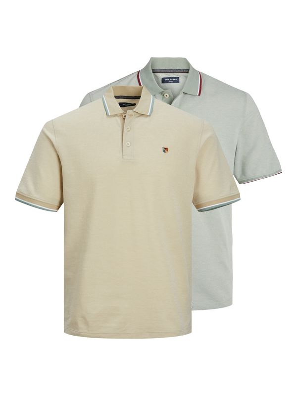 JACK & JONES JACK & JONES Тениска 'BLUWIN'  капучино / пастелно зелено / винено червено / бяло