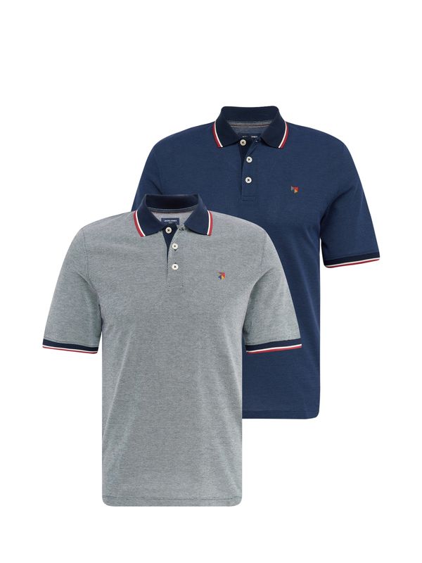 JACK & JONES JACK & JONES Тениска 'BLUWIN'  нейви синьо / синьо меланж / червено / бяло