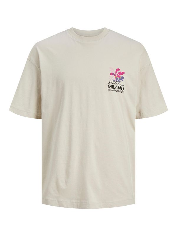 JACK & JONES JACK & JONES Тениска 'Capital'  кремаво / лилав / питая / черно