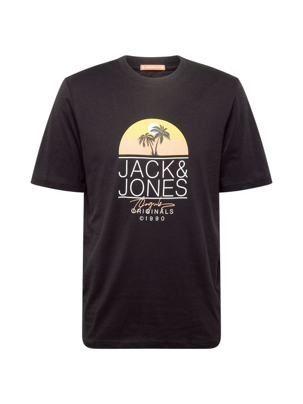 JACK & JONES JACK & JONES Тениска 'CASEY'  жълто / пастелно оранжево / черно / бяло
