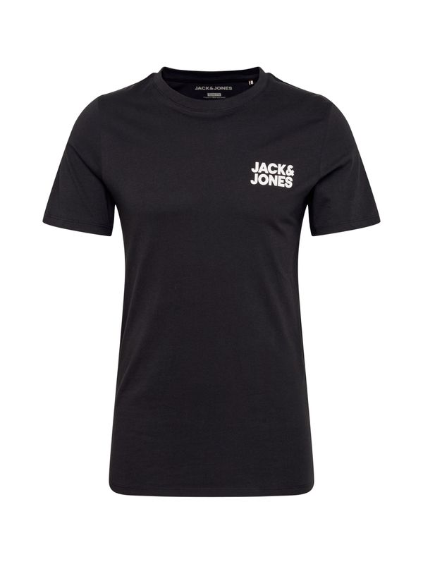 JACK & JONES JACK & JONES Тениска  черно / бяло