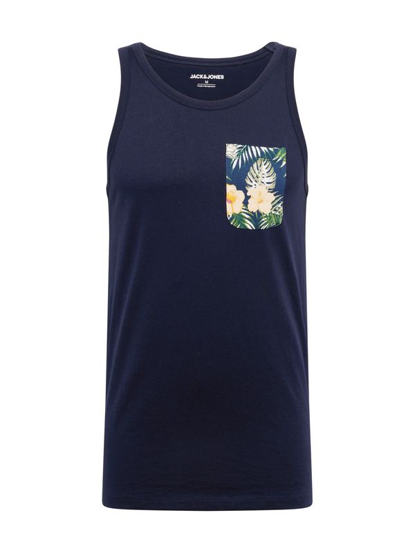 JACK & JONES JACK & JONES Тениска 'CHILL'  нейви синьо / пастелно жълто / зелено / бяло